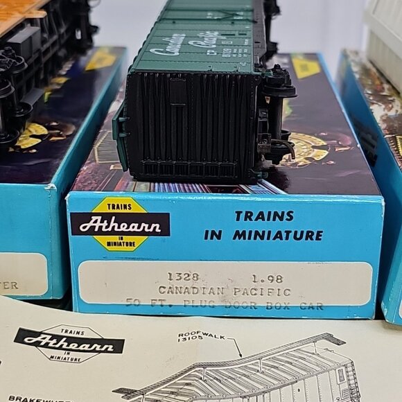 HO Athearn Ready To Run Train Box Cars 50ft Railroad Vintage Set Of 4 - Picture 11 of 15
